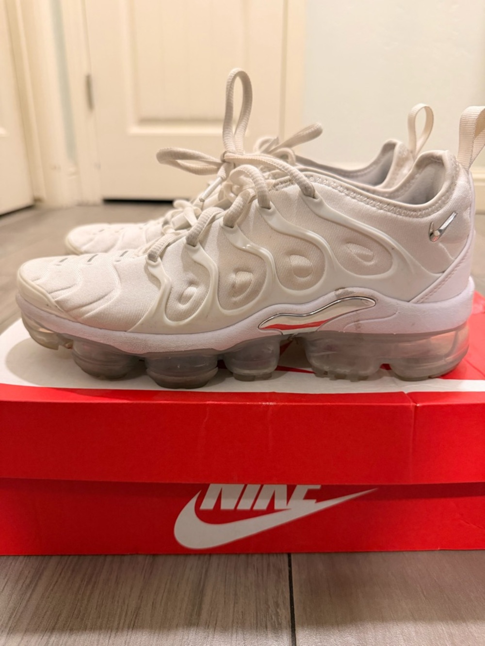 Nike White/Silver VAPORMAX PLUS WOMENS
